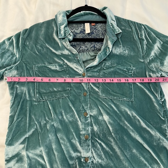 Pilcro Velvet Button Down Shirt - Picture 6 of 6